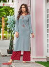 RANGJYOT PARIN VOL-3 Lateat fancy Festive Wear Heavy slub Rayon Dori With Gold Print Kurtis With Bottom Collection